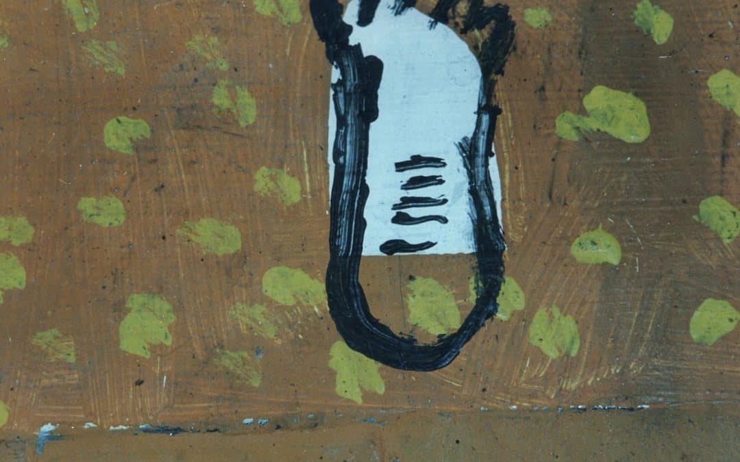Big Feet, acryl auf ziegelstein, 2000