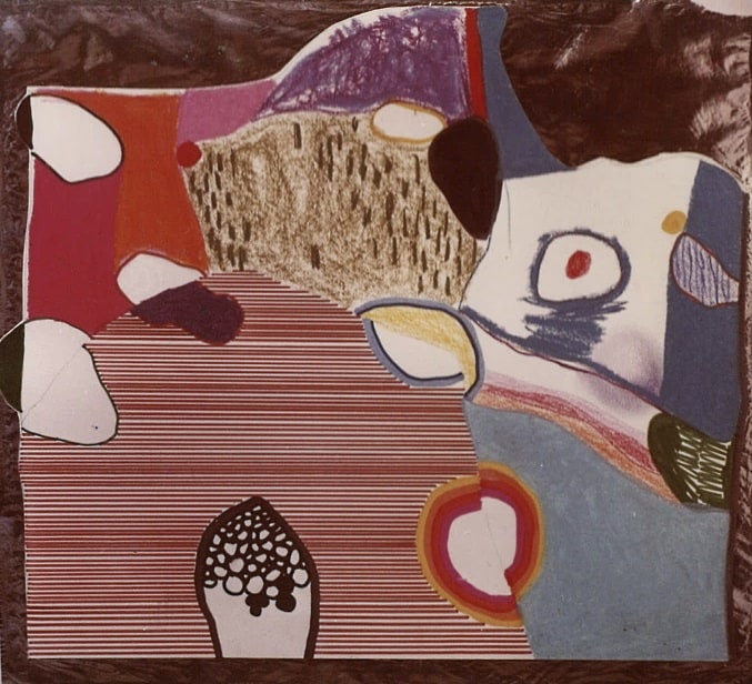 französischer sonntag, ölkreide tusche, 1974