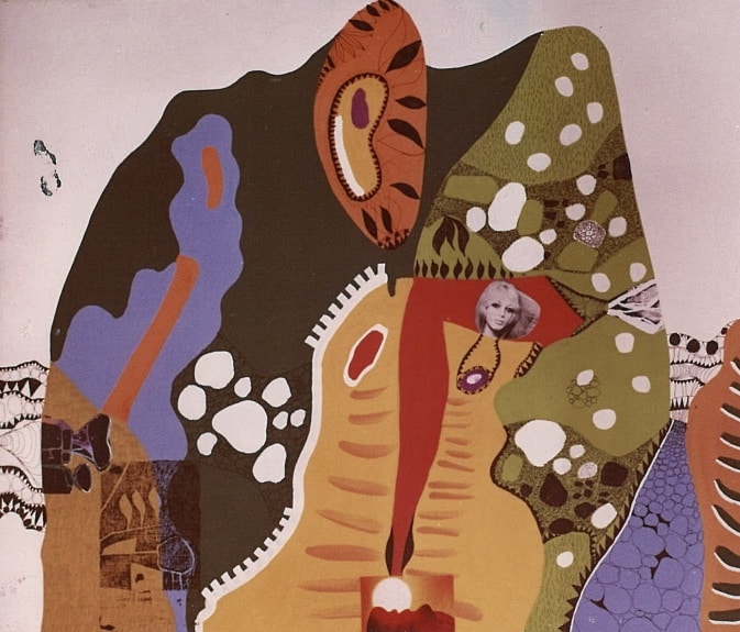 landscape II, plaka tusche, collage, 1970